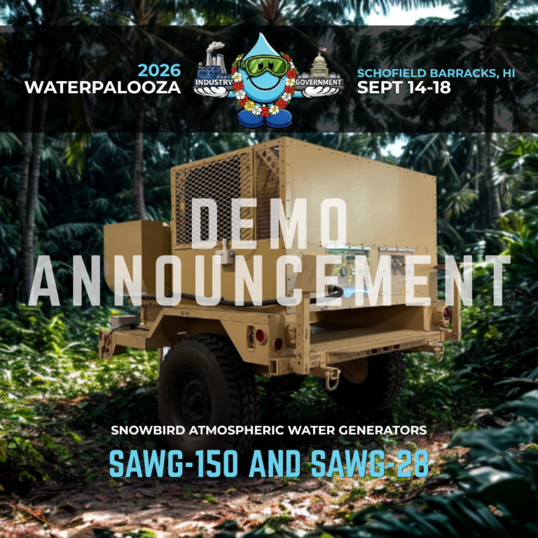| PRESS RELEASE | Snowbird Technologies to Showcase Advanced Atmospheric Water Generation Capabilities at WaterPalooza 2026